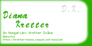diana kretter business card