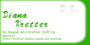 diana kretter business card